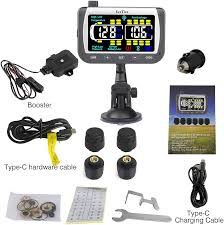 EEZRV TPMS4ATCB - Tire Pressure Monitoring System w/4 AT Sensors + Repeater