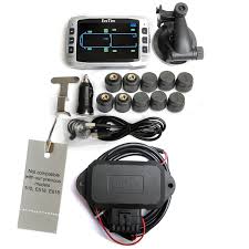 EEZRV TPMS10CBPro System - 3.5" Color Monitor + 10 AT Sensors + Repeater