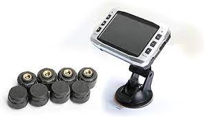 EEZRV TPMS8CBPro System - 3.5" Color Monitor + 8 AT Sensors + Repeater