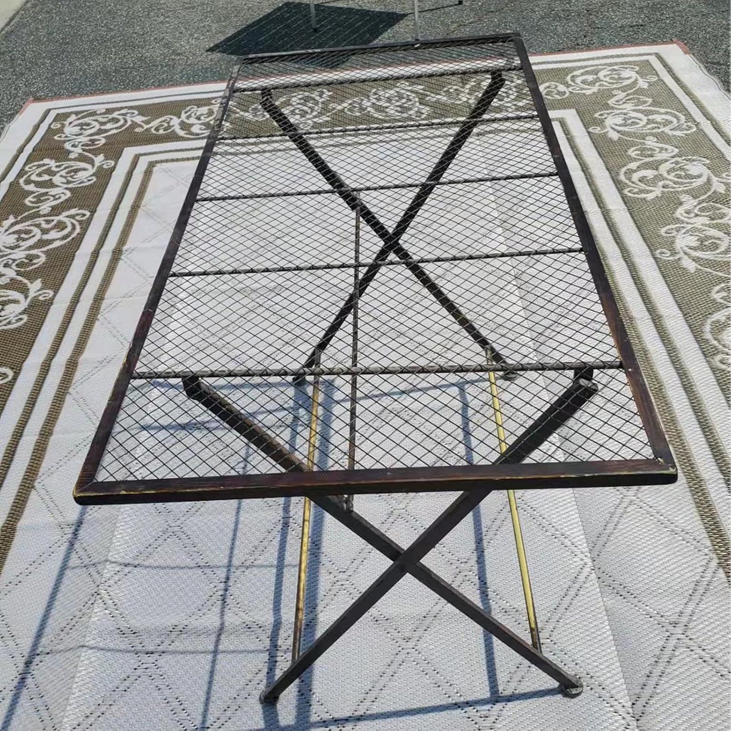 Portable Metal Mesh Folding Camping Table