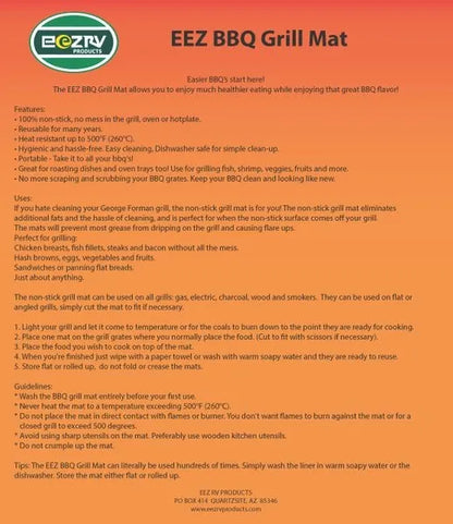 BBQ GRILL MAT - Make Grilling Easy!