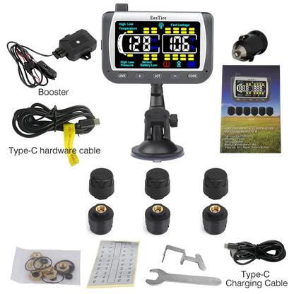 EEZRV TPMS6ATCB - Tire Pressure Monitoring System w/6 AT Sensors + Repeater