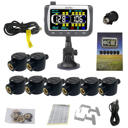EEZRV TPMS8FTC - Tire Pressure Monitoring System w/8 FT Sensors