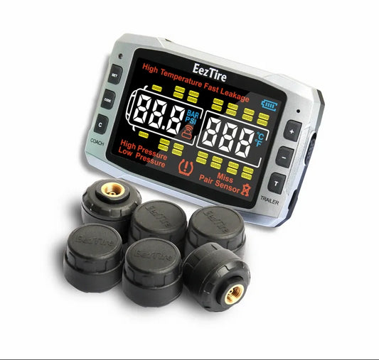 TPMS6CPro (518C)-Color Monitor + 6 AT Sensors Real Time Pressure Monitoring System
