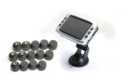 EEZRV TPMS14CPro System - 3.5" Color Monitor + 14 AT Sensors + Repeater