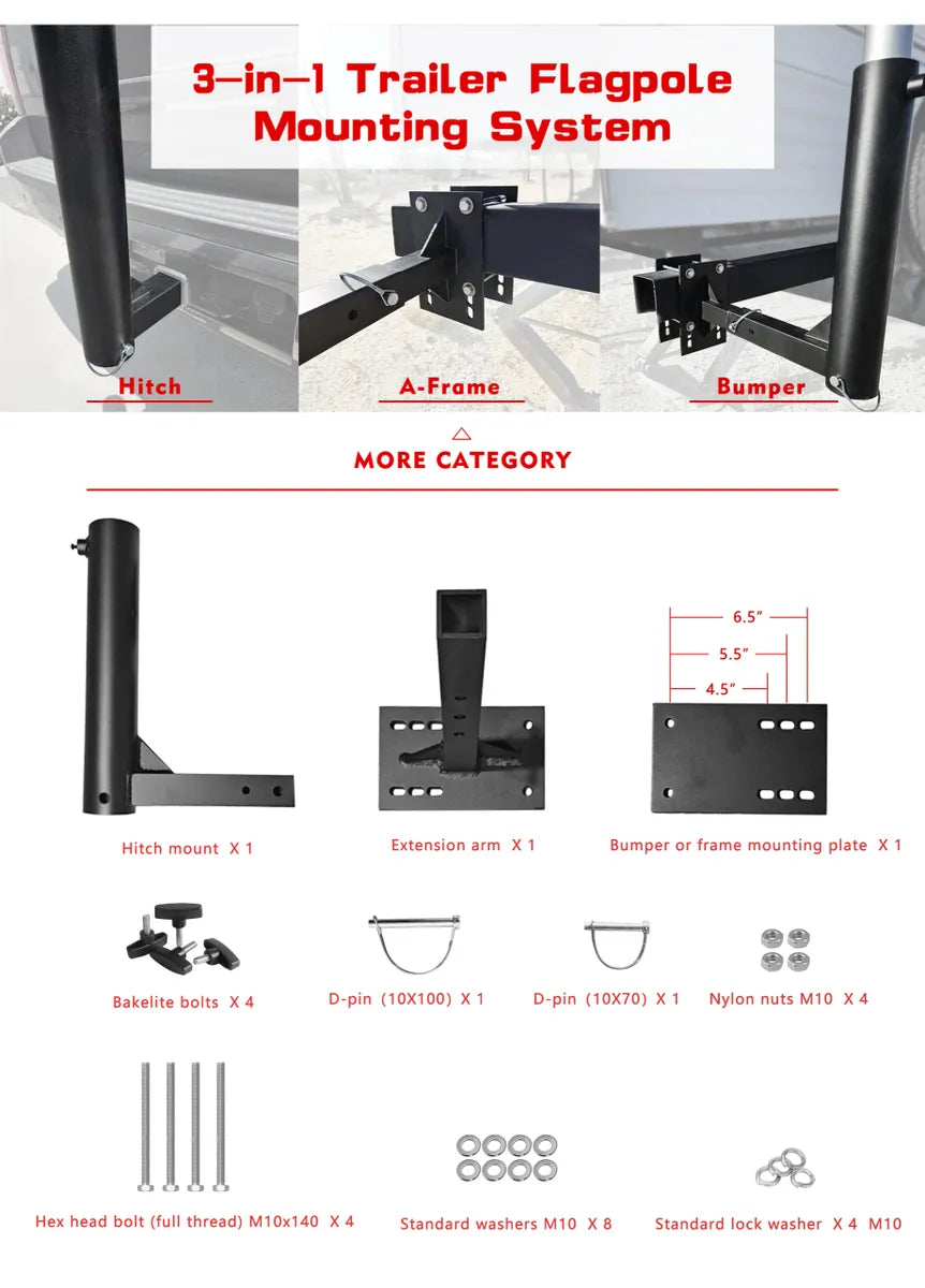 EEZRV Starlink 3-in-1 Frame/ Hitch/ Bumper Mount